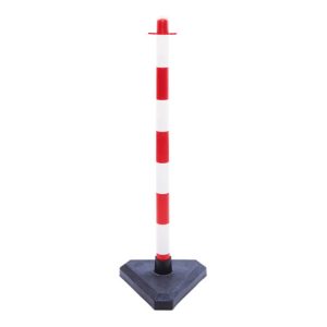 Moravia Kettenständer leicht rot/weiß 40 x 870 mm Dreiecksfuß Kunstständer + betongefüllt Moravia Kettenständer leicht rot/weiß 40 x 870 mm Dreiecksfuß Kunstständer + betongefüllt