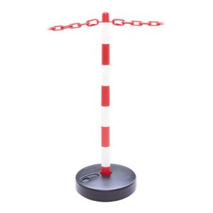 Moravia Kettenständer leicht rot/weiß 40 x 870 mm mit Rundfuß Kunstständer + befüllbar Moravia Kettenständer leicht rot/weiß 40 x 870 mm mit Rundfuß Kunstständer + befüllbar