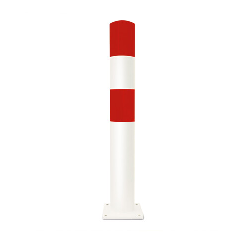 Moravia Rammschutz-Poller L Stahl rot/weiss 159 x 1200 mm zum Aufdübeln