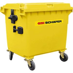 Müllcontainer MGB 1100 FD, Kunststoff, 1100 l, gelb Müllcontainer MGB 1100 FD, Kunststoff, 1100 l, gelb
