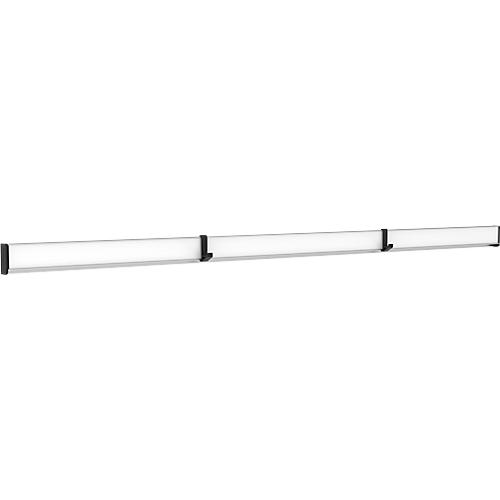 Multifunktionsklemmleiste MAULpro, inkl. 2 Multifunktionshaken, für Flipchartblöcke ab 11 mm Lochung, B 42 x T 15 x L 1000 mm, Aluminium