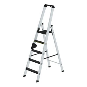 MUNK Günzburger Steigtechnik Aluminium -Stehleiter 250kg einseitig clip-step R13 5 St.