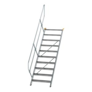 MUNK Günzburger Steigtechnik Aluminium-Treppe Stufen 45° 10 Stufen