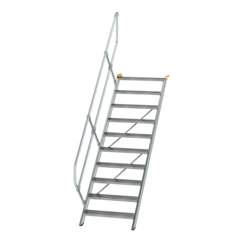 MUNK Günzburger Steigtechnik Aluminium-Treppe Stufen 45° 10 Stufen