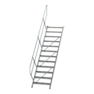 MUNK Günzburger Steigtechnik Aluminium-Treppe Stufen 45° 12 Stufen