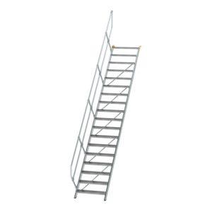 MUNK Günzburger Steigtechnik Aluminium-Treppe Stufen 45° 18 Stufen