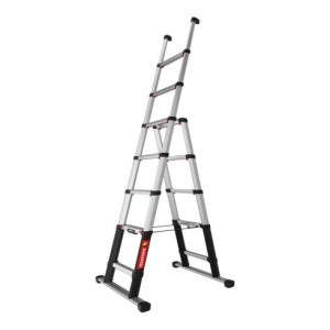 MUNK Günzburger Steigtechnik Teleskop-Kombileiter (Combi Line) 5+2 Stufen