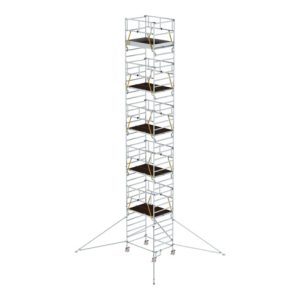 Munk Rollgerüst SG 1,35 x 1,80 m mit Ausleger & Doppel-Plattform Plattformhöhe 10,35 m