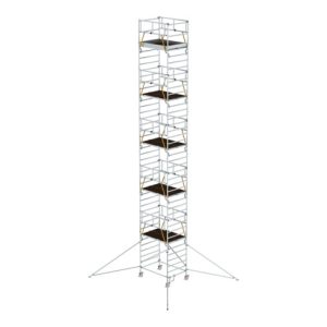 Munk Rollgerüst SG 1,35 x 1,80 m mit Ausleger & Doppel-Plattform Plattformhöhe 11,47 m