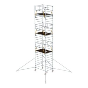 Munk Rollgerüst SG 1,35 x 1,80 m mit Ausleger & Doppel-Plattform Plattformhöhe 7,55 m
