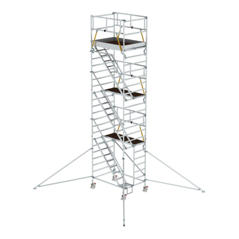 Munk Rollgerüst SG 1,35 x 1,80 m mit Schrägaufstiegen & Ausleger Plattformhöhe 6,43 m
