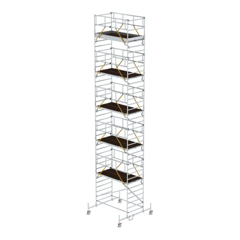 Munk Rollgerüst SG 1,35 x 2,45 m mit Fahrbalken & Doppel-Plattform Plattformhöhe 10,54 m