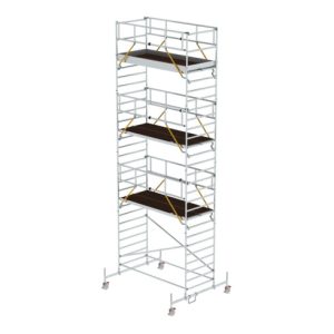 Munk Rollgerüst SG 1,35 x 3,0 m mit Fahrbalken und Doppel-Plattform Plattformhöhe 7,74 m