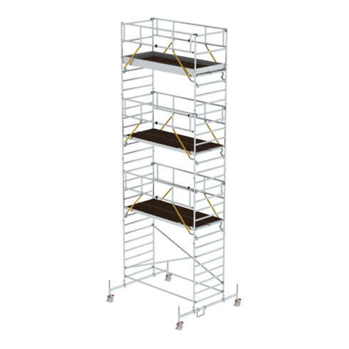 Munk Rollgerüst SG 1,35 x 3,0 m mit Fahrbalken und Doppel-Plattform Plattformhöhe 7,74 m