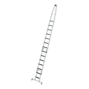 Munk Stufen-Glasreinigerleiter-Satz mit nivello®-Traverse und clip-step R13 Kombi mit 2 Unterteilen
