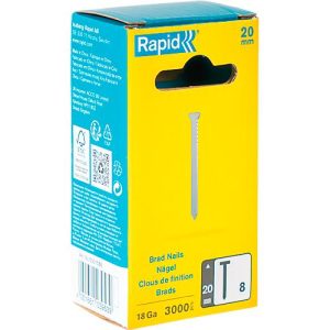 Nägel Rapid Typ 8/20, Präzisionsanschnitt, rostfreier Edelstahl, Packung mit 3000 Stück
