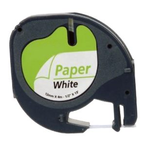Etiketten-Band 12 mm x 4 m. Papier. weiss