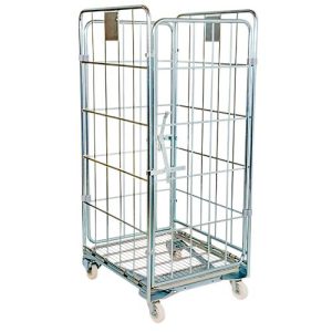 Nestbarer Rollbehälter, 4-seitig, Traglast 500 kg