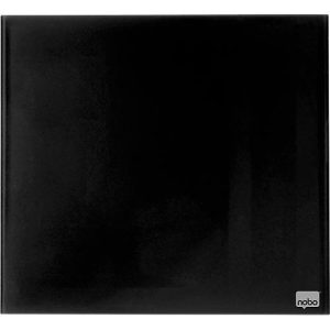 Nobo Glas-Whiteboard, Sicherheitsglas, rahmenlos, magnethaftend, B 450 x H 450 mm, schwarz