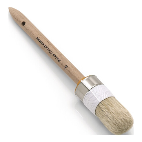 Nölle Maler-Ringpinsel Gr. 6 Borstenl. 75 mm helle Chinaborste roher Holzstiel