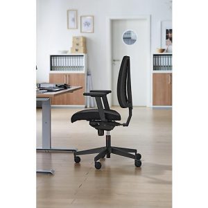 NowyStyl Bürostuhl Navigo Air-Care, mit Armlehnen, Synchronmechanik, Muldensitz mit Luftkissen, Anti-Shock-Funktion, schwarz