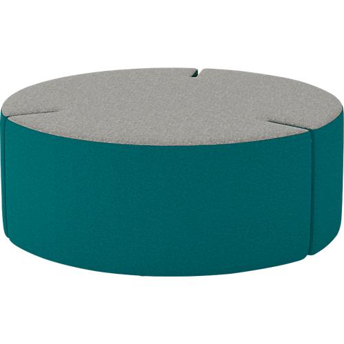 NowyStyl Sitzpouf Tri.Ply L, modular, Blazer-Stoff, ø 115 cm, grau/petrol