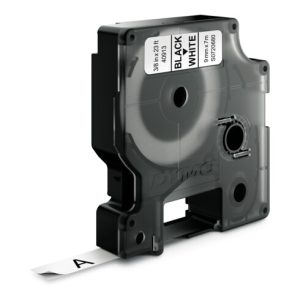 NWL D1 Schriftband 9mm/7m schwarz auf weiß 40913