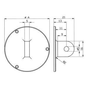 Ösenrückwand f.Außenring-D.58mm z.Messuhren KÄFER