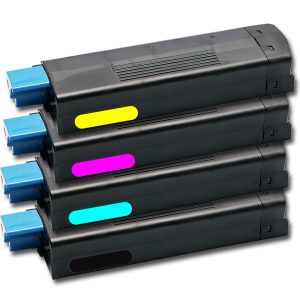 4 Toner im Set. Rebuild für Oki-Drucker. ersetzen 43034805-43034808