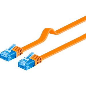 Patchkabel Cat 6a. Flachkabel 15m. orange