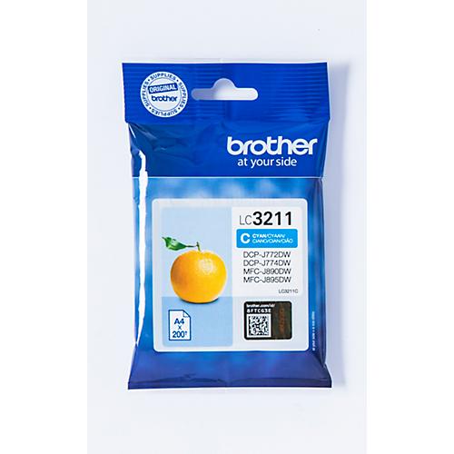 Original Brother Tintenpatrone LC-3211C, Einzelpack, cyan