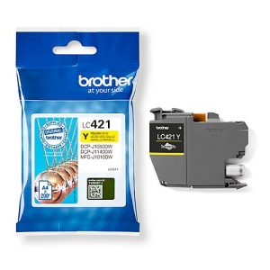 Original Brother Tintenpatrone LC-421Y, Einzelpack, gelb