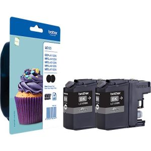 Original Brother Tintenpatronen LC-123BK, Doppelpack, schwarz Original Brother Tintenpatronen LC-123BK, Doppelpack, schwarz
