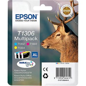 Original Epson Tintenpatronen T1306 CMY, Multipack, cyan, magenta, gelb