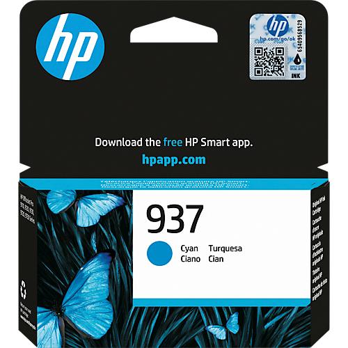 Original HP Tintenpatrone 937 (4S6W2NE), bis zu 800 Seiten, Einzelpack, cyan