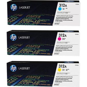 Original HP Toner 312A, Multipack, cyan, magenta, gelb Original HP Toner 312A, Multipack, cyan, magenta, gelb