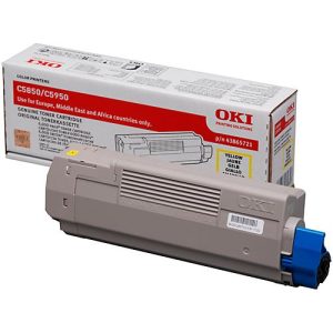 Original Oki Toner 43865721, Einzelpack, gelb