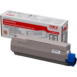 Original Oki Toner 43865724, Einzelpack, schwarz