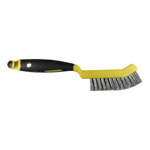 Osborn Bremssattelbürste 245/95, gewellter Stahldraht 0,35 T23 Kunststoffgriff gelb-schwarz / 2 Reihen