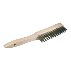 Osborn Handstielbürste 295/145, gewellter rostfreier Stahldraht 0,30 mm T25 Holzkörper / 3 Reihen
