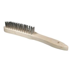 Osborn Handstielbürste 295/145, glatter rostfreier Stahldraht 0,30 mm T25 Holzkörper / 3 Reihen