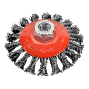 Osborn Kegelbürste D100x13 mm, Gewinde M14x2,0 gezopfter Stahldraht 0,50 mm T22