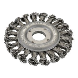 Osborn Rundbürste D115x12, Bohrung 22,2 mm, gezopfter Stahldraht 0,50 mm T23 Armatur blau