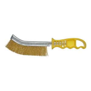Osborn Universal-Handstielbürste 265/140, gewellter Messingdraht 0,30 T23 Kunststoffgriff gelb