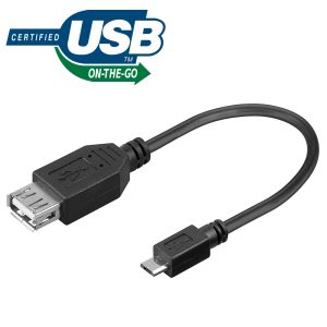 USB OTG B- Stecker > A-Buchse. 0.2m