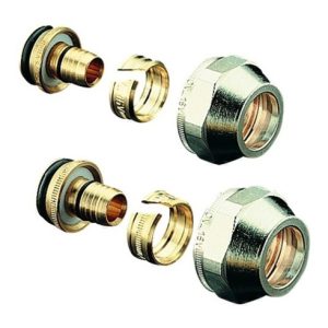 Oventrop Klemmringverschraubung Cofit S 2-fach, für AG 3/4″ Eurokonus 17 x 2,0 mm x G 3/4″ ÜM
