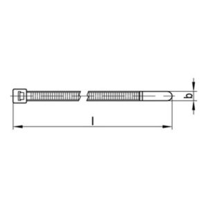 PA 6.6 7,6 x 365/ 100 Kabelbinder, schwarz, T150R-HS S