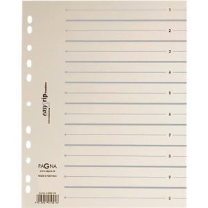 PAGNA Easy Rip Trennblätter, DIN A4-Format, Linienaufdruck, 100 Stück, grau PAGNA Easy Rip Trennblätter, DIN A4-Format, Linienaufdruck, 100 Stück, grau