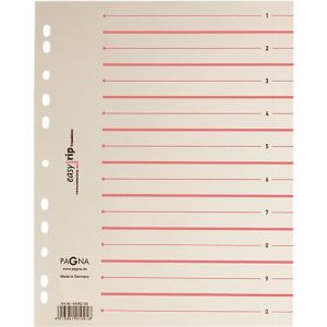 PAGNA Easy Rip Trennblätter, DIN A4-Format, Linienaufdruck, 100 Stück, rot PAGNA Easy Rip Trennblätter, DIN A4-Format, Linienaufdruck, 100 Stück, rot