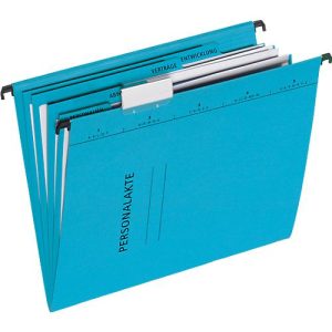 PAGNA Personalhefter, 4 Fächer mit Heftmechanik DIN A4, Karton, blau